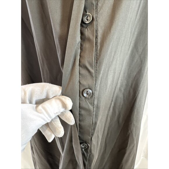 Alfani Gray Collared Short Sleeve Button-Down Shirt Dress Size 14 - Picture 6 of 11
